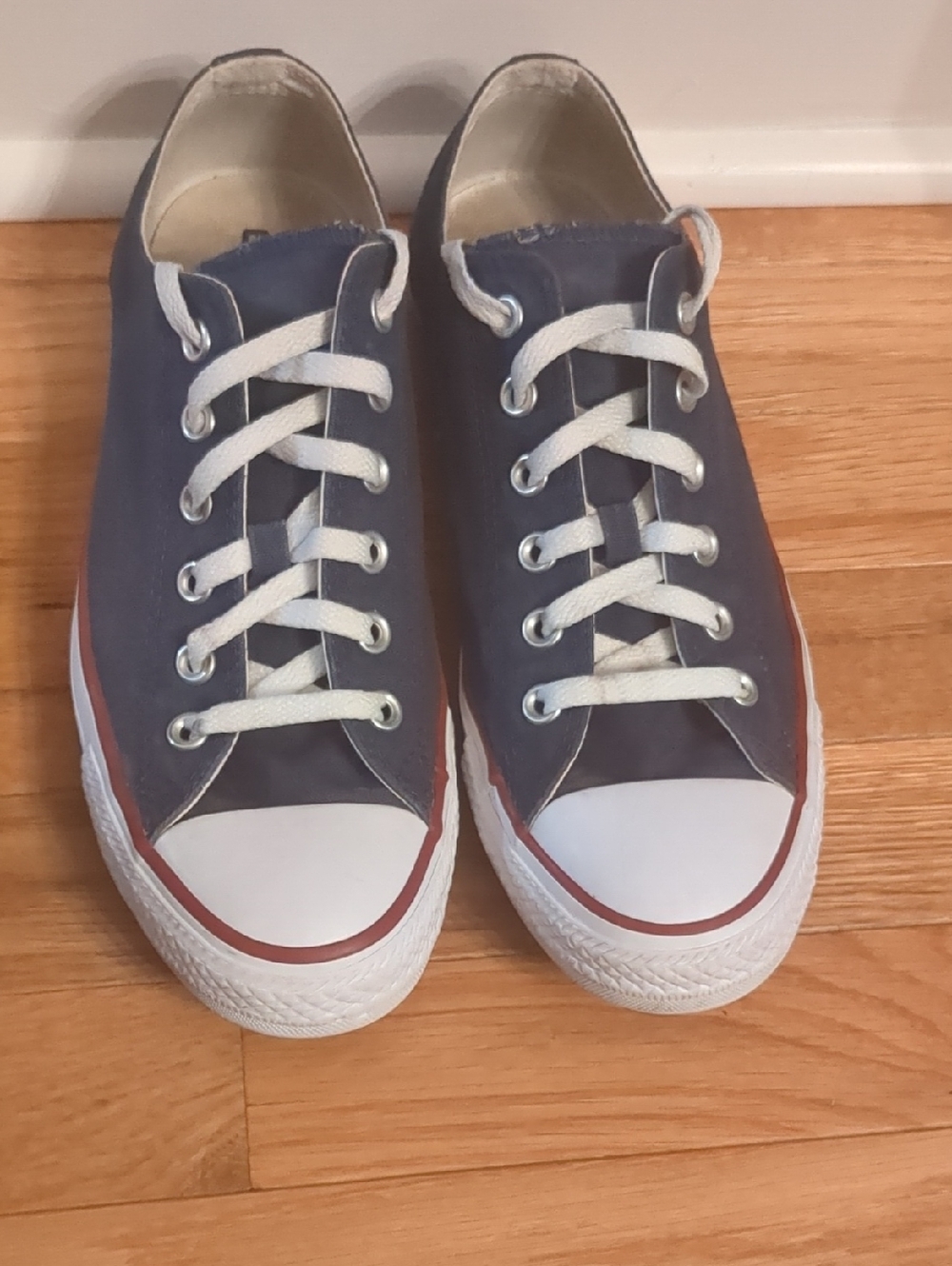Converse Low Top Sneakers in Navy Blue and White